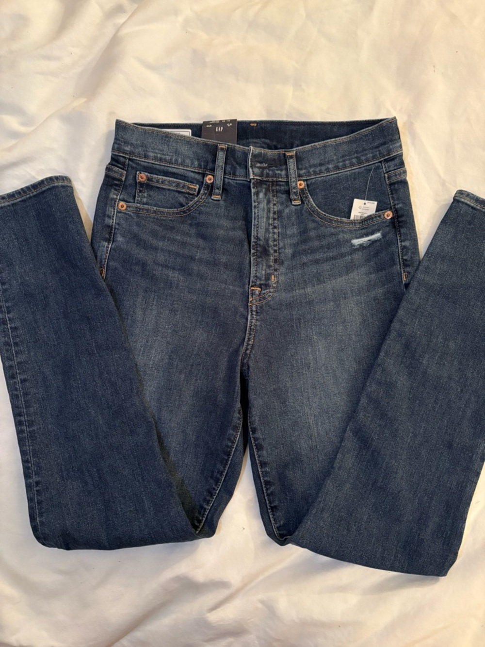 GAP Women's Dark Wash High-Rise Skinny Jeans